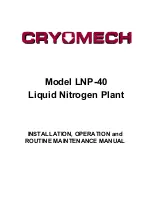 Preview for 1 page of Cryomech LNP-40 Installation, Operation And Routine Maintenance Manual