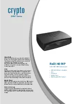 Preview for 1 page of Crypto DVB-T Series Manual