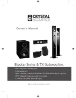 Предварительный просмотр 1 страницы Crystal Acoustics Bipolar Series Owner'S Manual