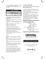 Предварительный просмотр 3 страницы Crystal Acoustics BlueBox User Manual