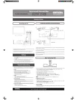 Предварительный просмотр 2 страницы Crystal Acoustics SSB-1 Instruction Manual