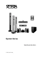 Предварительный просмотр 1 страницы Crystal Acoustics System Series Operating Instructions Manual