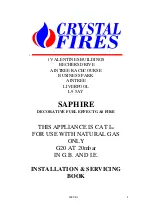 crystal fires SAPHIRE Installation & Servicing Book preview