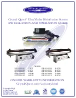 Crystal Quest CQE-UV-00101 Installation And Operation Manual preview