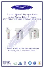 Preview for 1 page of Crystal Quest Voyager Series Installation And Operation Manual