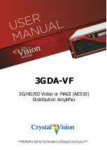 Preview for 1 page of Crystal Vision 3GDA-VF User Manual