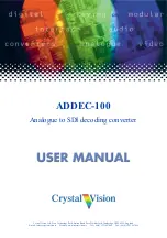 Crystal Vision ADDEC-100 User Manual предпросмотр