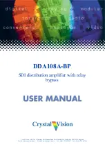 Preview for 1 page of Crystal Vision DDA108A-BP User Manual