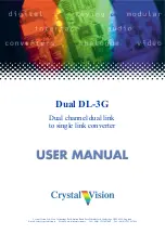 Crystal Vision Dual DL-3G User Manual предпросмотр