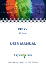 Preview for 1 page of Crystal Vision FR1AV User Manual