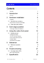 Preview for 2 page of Crystal Vision FTX 3G User Manual