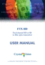 Preview for 1 page of Crystal Vision FTX HD User Manual