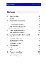 Preview for 2 page of Crystal Vision FTX HD User Manual