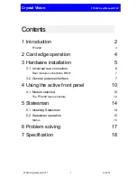 Preview for 2 page of Crystal Vision FTX202 User Manual