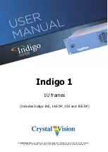 Предварительный просмотр 1 страницы Crystal Vision Indigo 1 Series User Manual