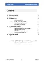 Preview for 2 page of Crystal Vision Indigo PSU-160i User Manual