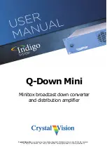 Crystal Vision Indigo Q-Down Mini User Manual предпросмотр