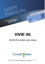 Crystal Vision Indigo ViViD 3G User Manual preview