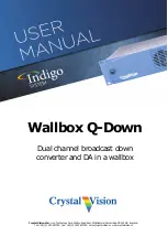 Crystal Vision Indigo Wallbox Q-Down User Manual preview