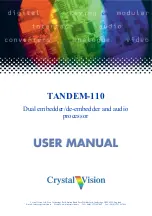 Предварительный просмотр 1 страницы Crystal Vision TANDEM-100 User Manual