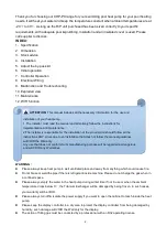 Preview for 4 page of Crystal CHP075PX User Manual