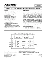 Crystal CS4392 Advance Product Data preview