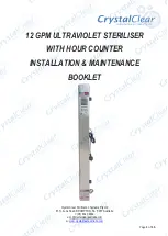 Preview for 1 page of CRYSTALCLEAR 12 GPM Maintenance Booklet