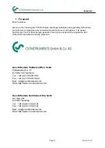 Preview for 3 page of CS Instruments FA 550 Instruction Manual