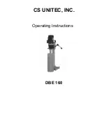 Предварительный просмотр 1 страницы CS Unitec DBE 160 Operating Instructions Manual