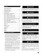 Preview for 2 page of CSA FireSense Owner'S Manual