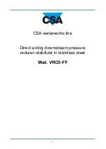 CSA VRCD-FF Manual предпросмотр