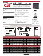 Preview for 1 page of CSB GP 12170 Specifications