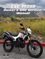 CSC TT250 Owner'S And Service Manual предпросмотр