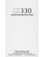 CScope CS 330 Operating Instructions Manual предпросмотр