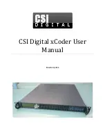 CSI Digital xCoder User Manual предпросмотр