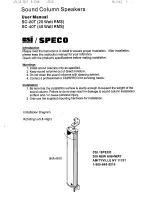 Preview for 1 page of CSI/SPECO SC-20T (20 Watt RMS) User Manual