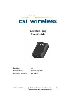 CSI Wireless Location Tag User Manual preview