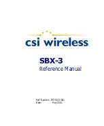 Preview for 1 page of CSI Wireless SBX-3 Reference Manual