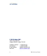 Preview for 2 page of CSI Wireless SBX-3 Reference Manual