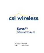 Preview for 1 page of CSI Wireless Seres Reference Manual