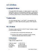 Preview for 2 page of CSI Wireless Seres Reference Manual