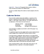 Preview for 19 page of CSI Wireless Seres Reference Manual