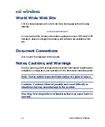 Preview for 20 page of CSI Wireless Seres Reference Manual