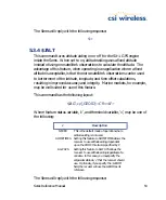 Preview for 73 page of CSI Wireless Seres Reference Manual