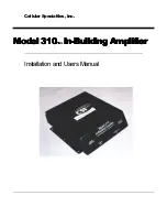 Preview for 1 page of CSI 310 Plus Installation And User Manual