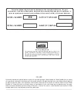 Preview for 2 page of CSI 310 Plus Installation And User Manual