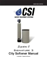 Preview for 1 page of CSI City Softener MSC32-S2 Installation & Operation Manual