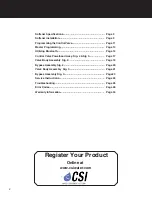 Preview for 2 page of CSI City Softener MSC32-S2 Installation & Operation Manual