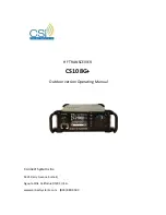 Предварительный просмотр 1 страницы CSI CS108G+ Operating Manual