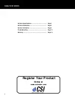 Предварительный просмотр 2 страницы CSI Duplex SD128 Installation & Operation Manual